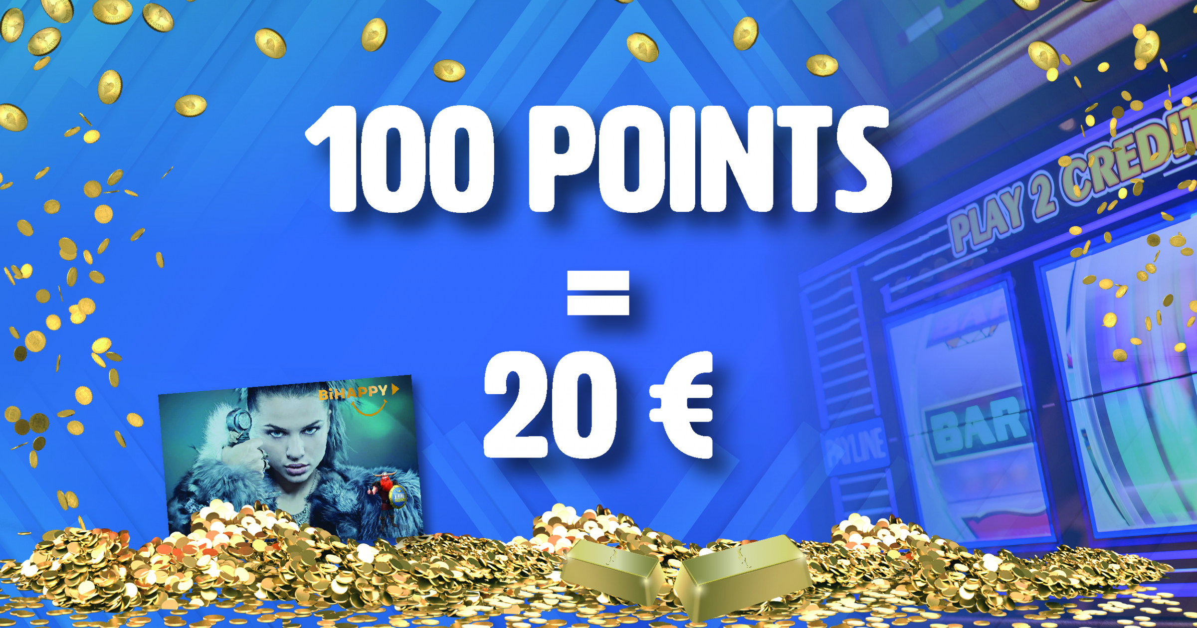 20 € Offerts en Ticket de jeu dès 100 points collectés