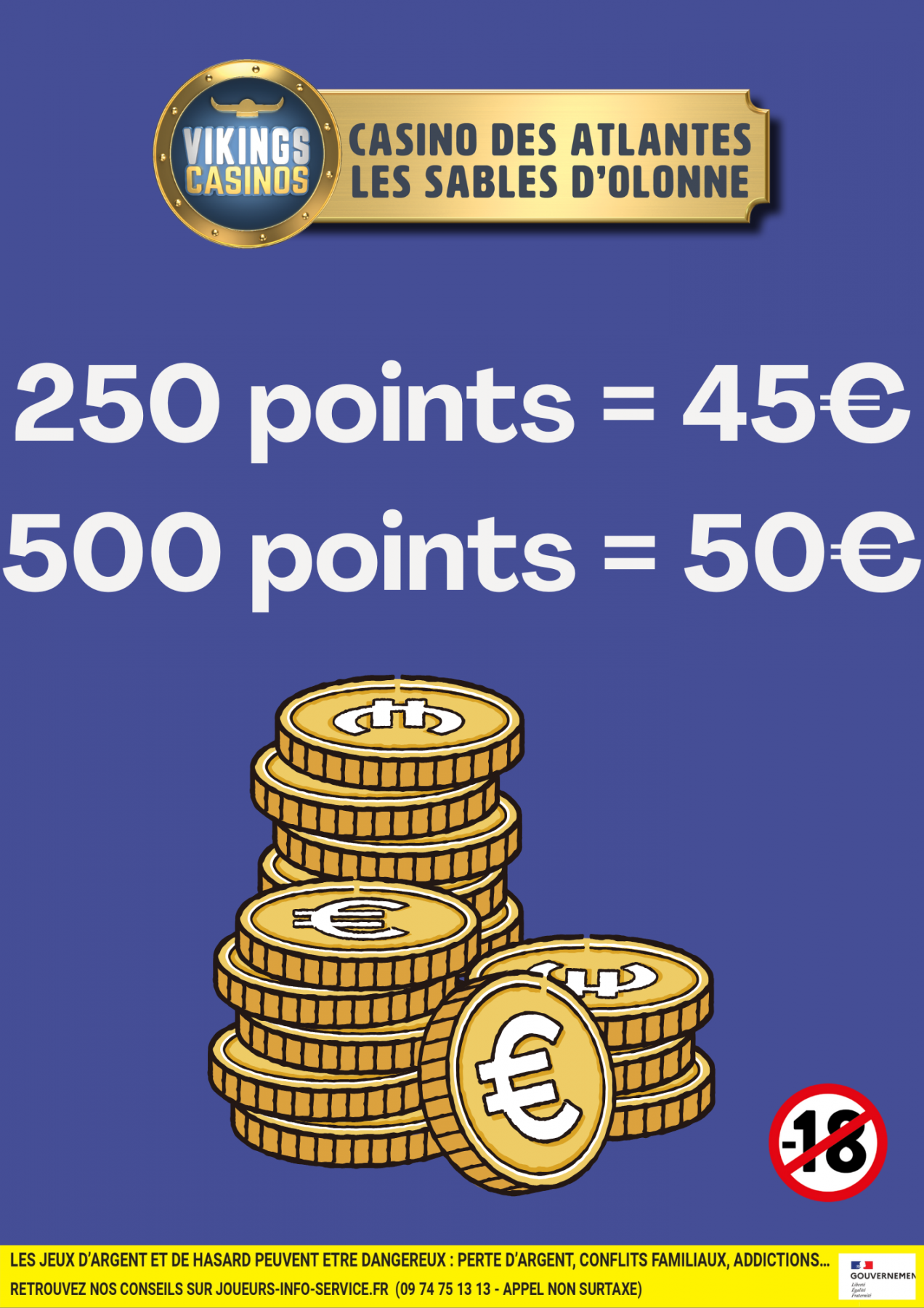 250 POINTS + 45€ / 500 POINTS + 50€