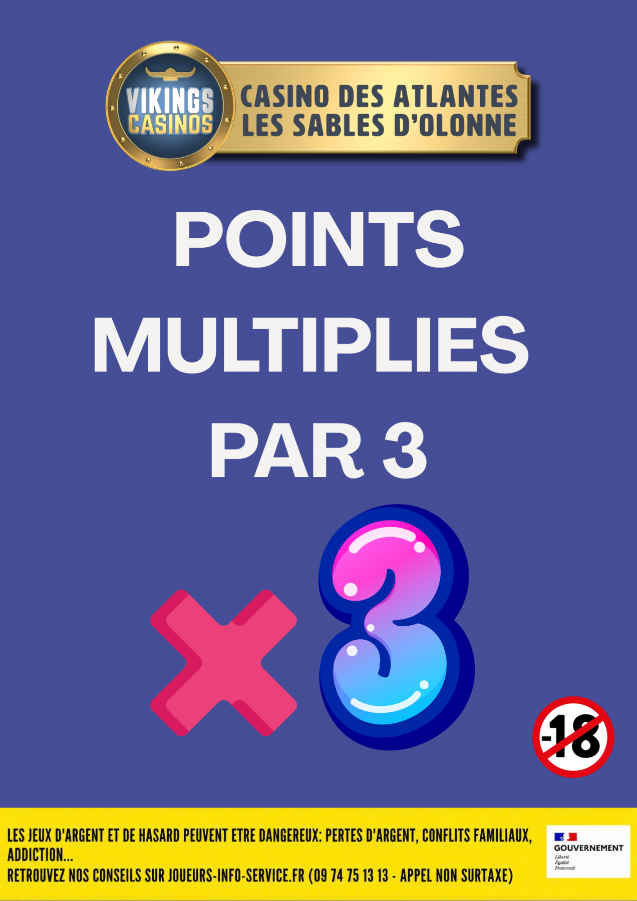 Points multipliés par 3