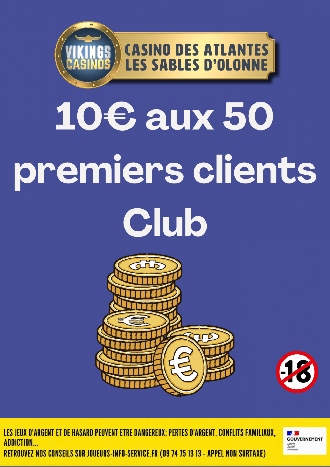 10€ aux 50 premiers clients Club