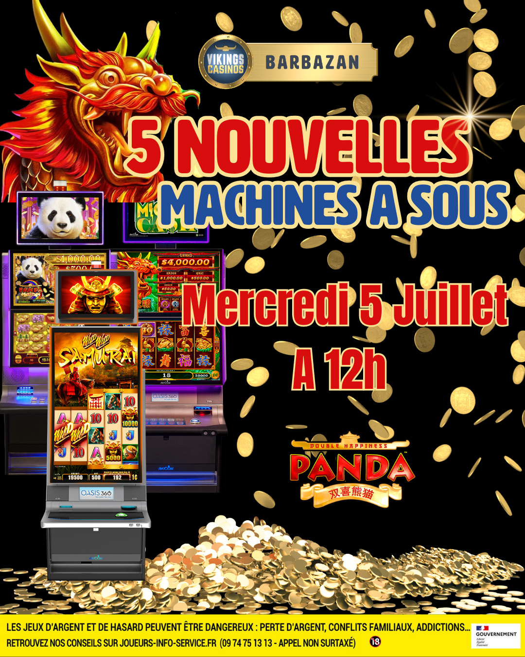  VENEZ DECOUVRIR NOS 5 NOUVELLES MACHINES !!