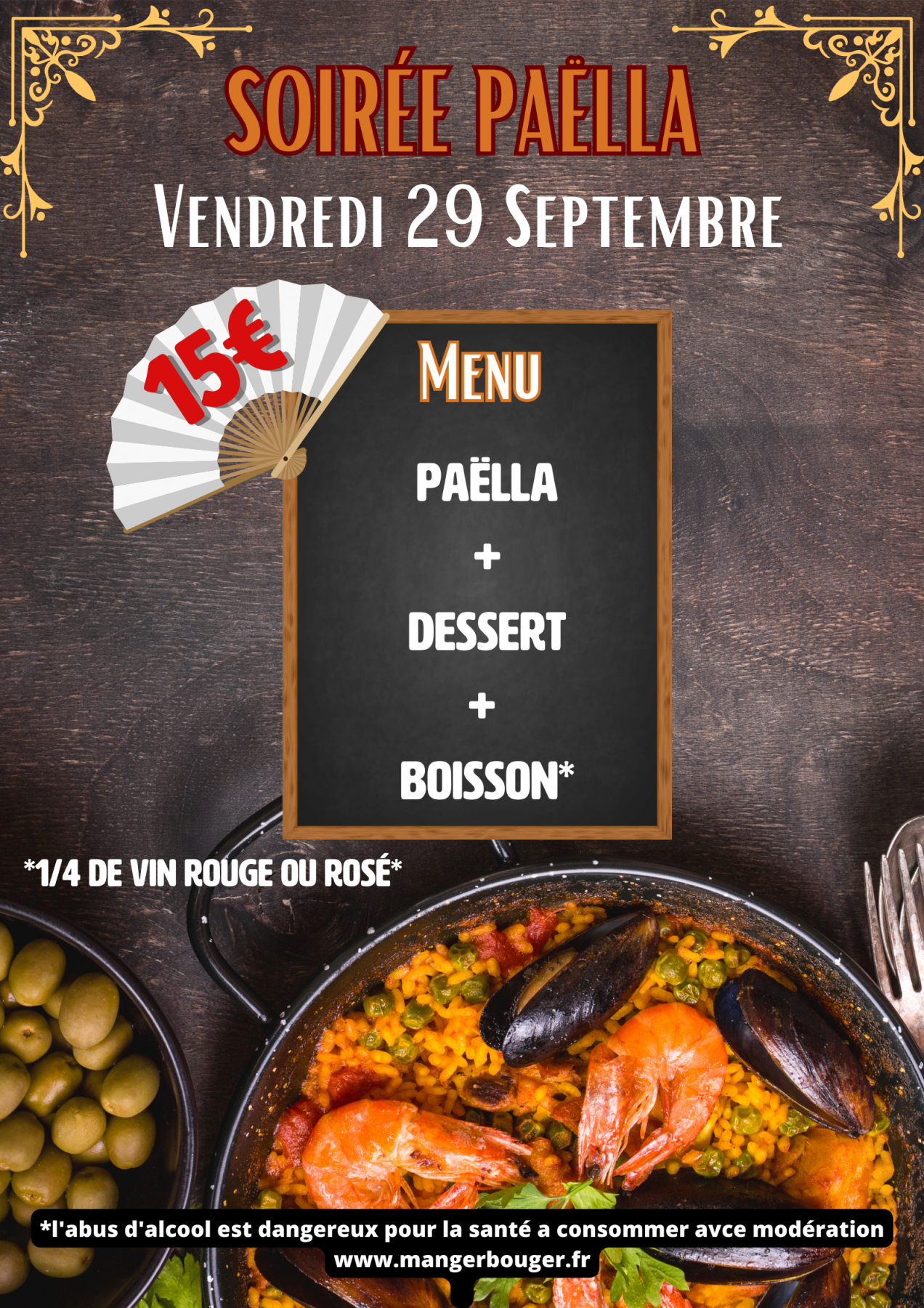 Soirée Paëlla Restaurant Le Louisiane 