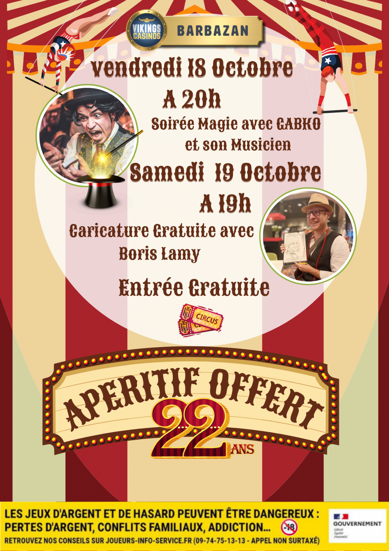 Anniversaire du Casino 22 ans  points x 22