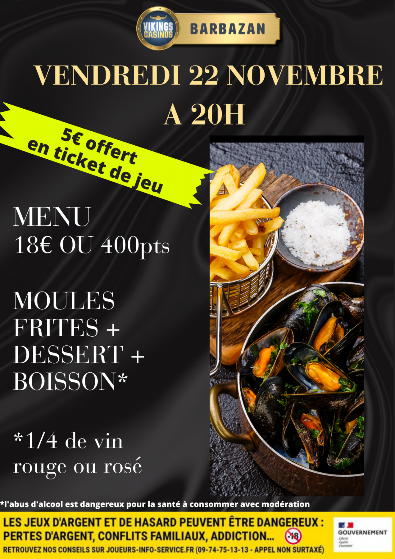 Soirée Moules Frites 