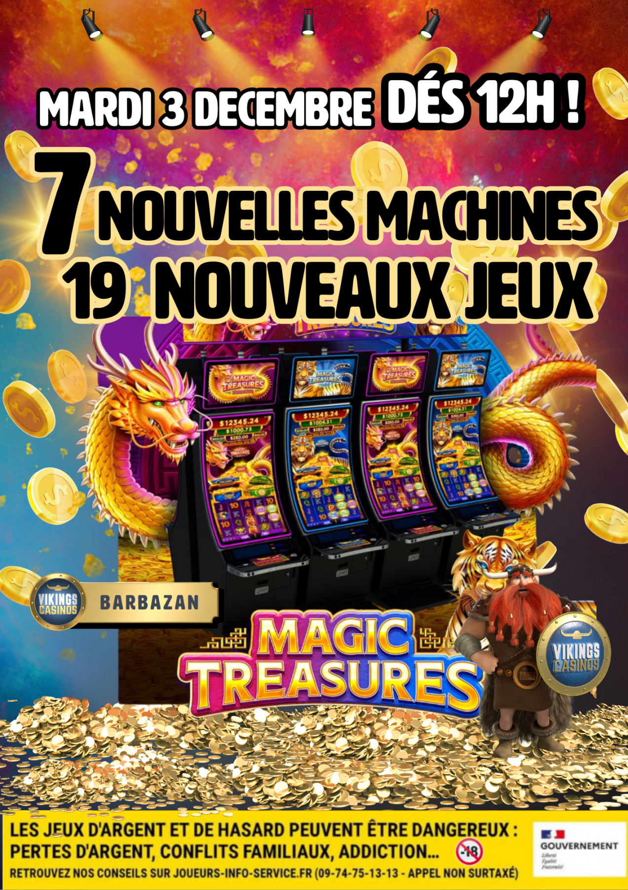 7 Nouvelles Machines à sous et 19 Nouveaux jeux