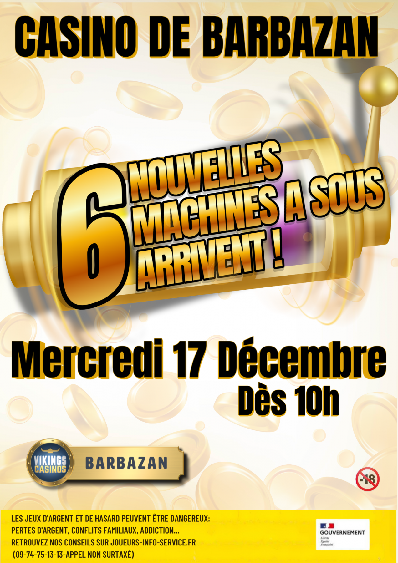 6 NOUVELLES MACHINES A SOUS 