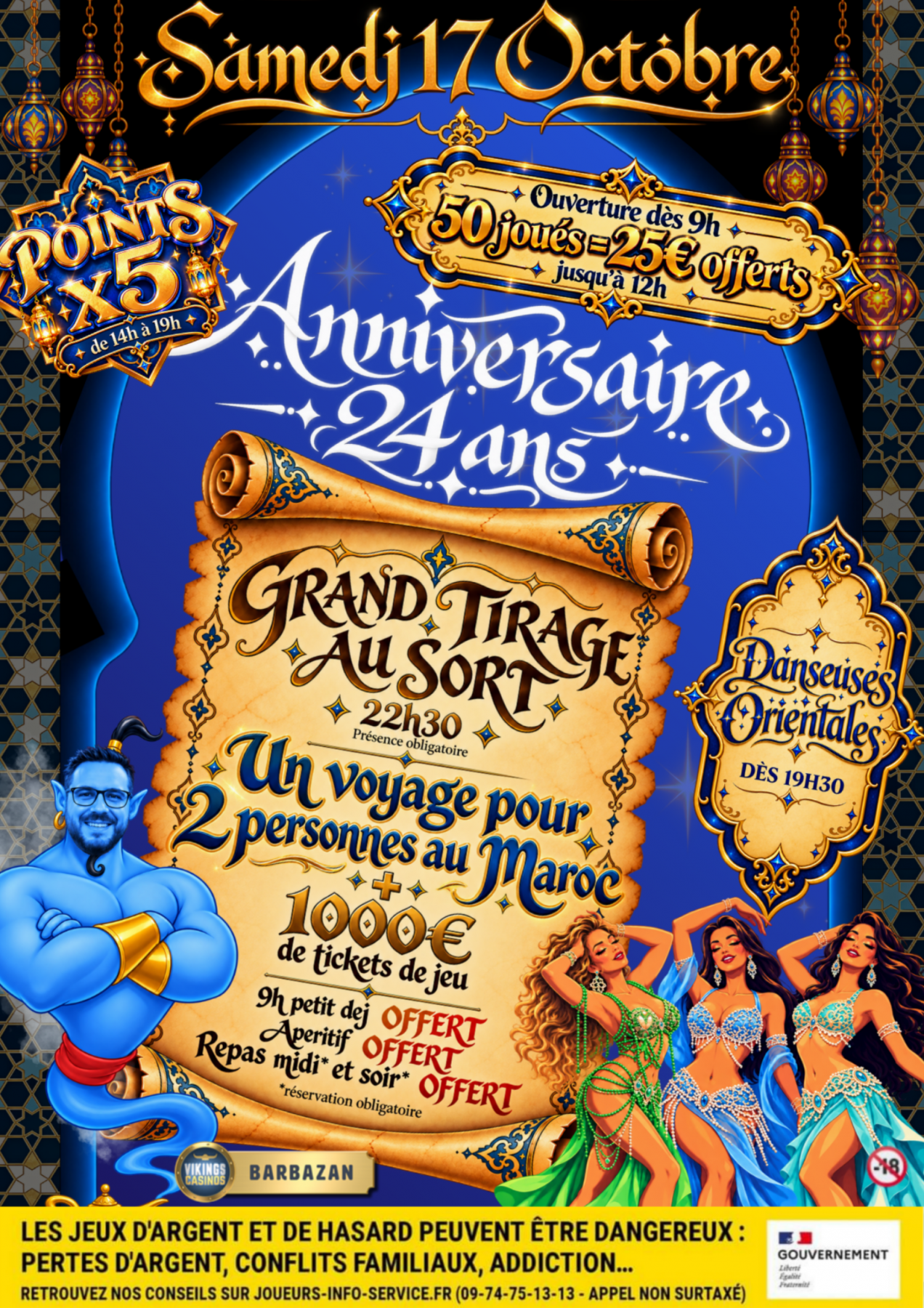 ANNIVERSAIRE 24 ans Mille et une Nuits au Casino 
