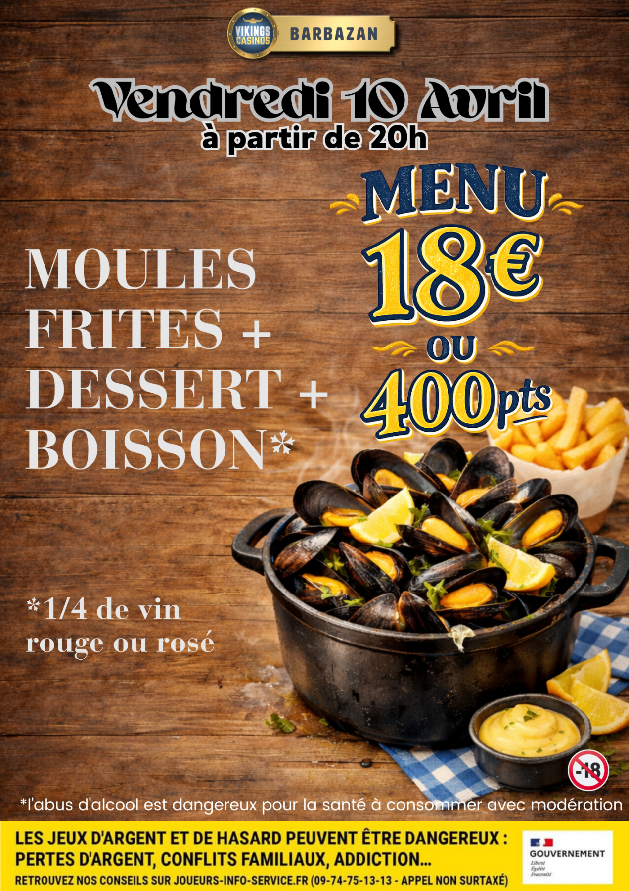 Soirée Moules Frites 