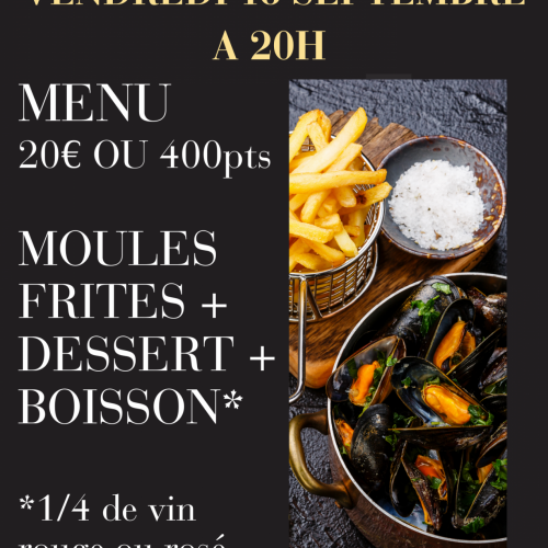 Moules Frites dans notre Restaurant 'Le Louisiane'