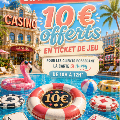 10€ OFFERT a tous les porteurs de la carte Bihappy