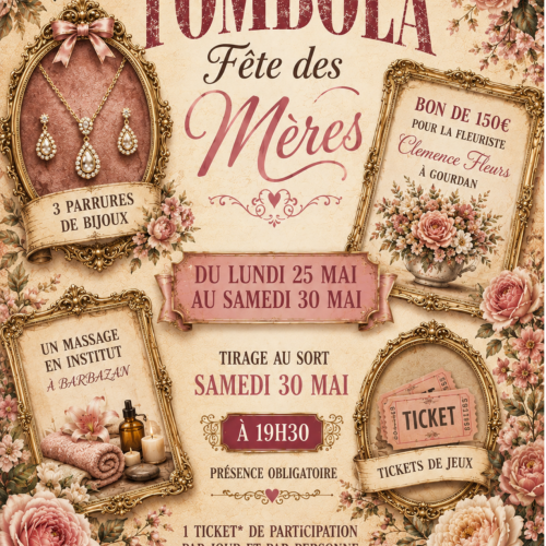 TOMBOLA FETE DES MERES AVEC VOTRE CARTE BIHAPPY