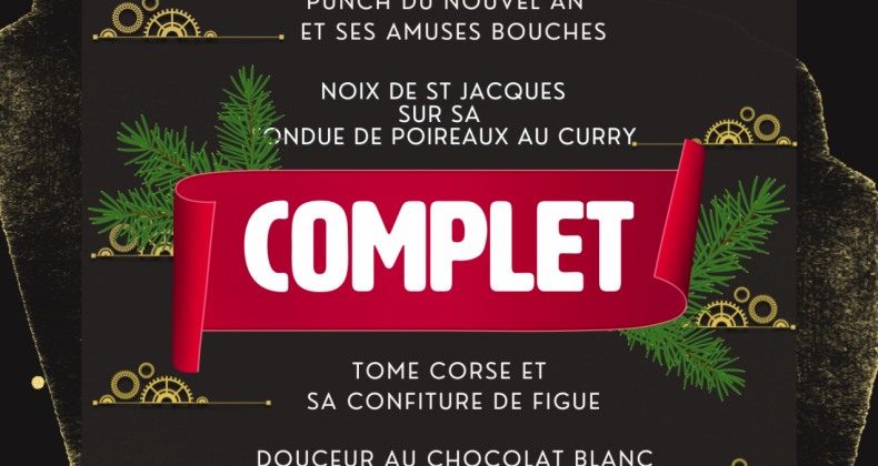 Menu du Réveillon de la St Sylvestre