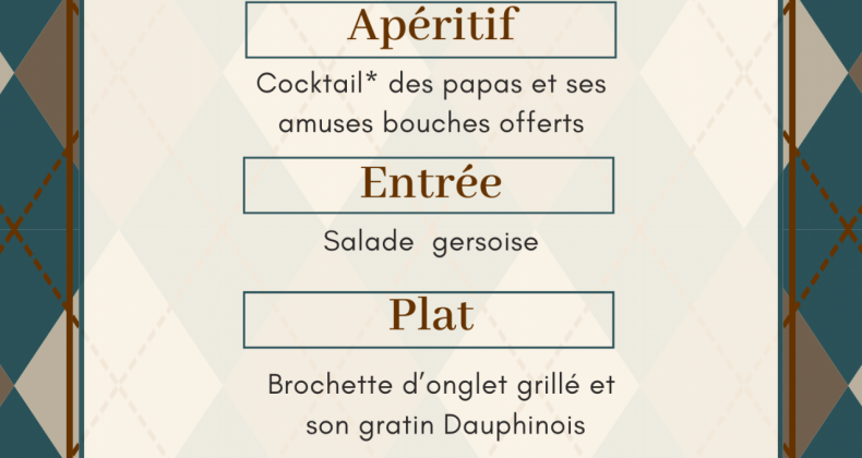 Menu Fête des Pères 