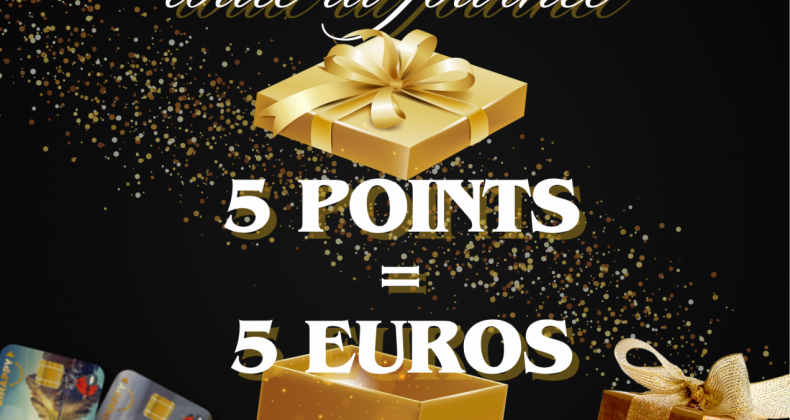 5€ Offert en Ticket de jeu dès 5 points collectés