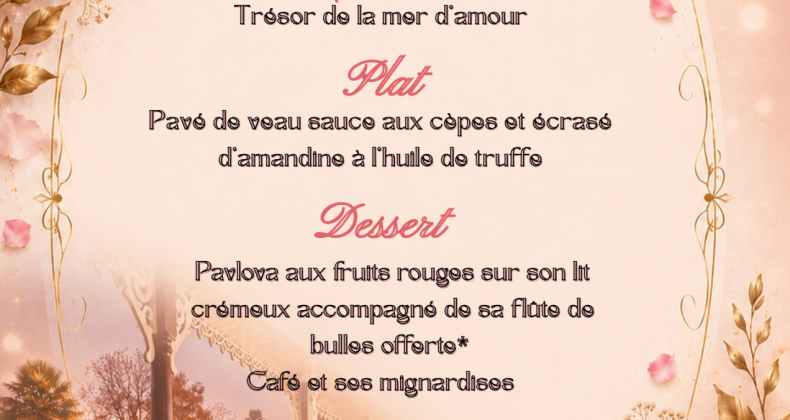 Menu fête des mères