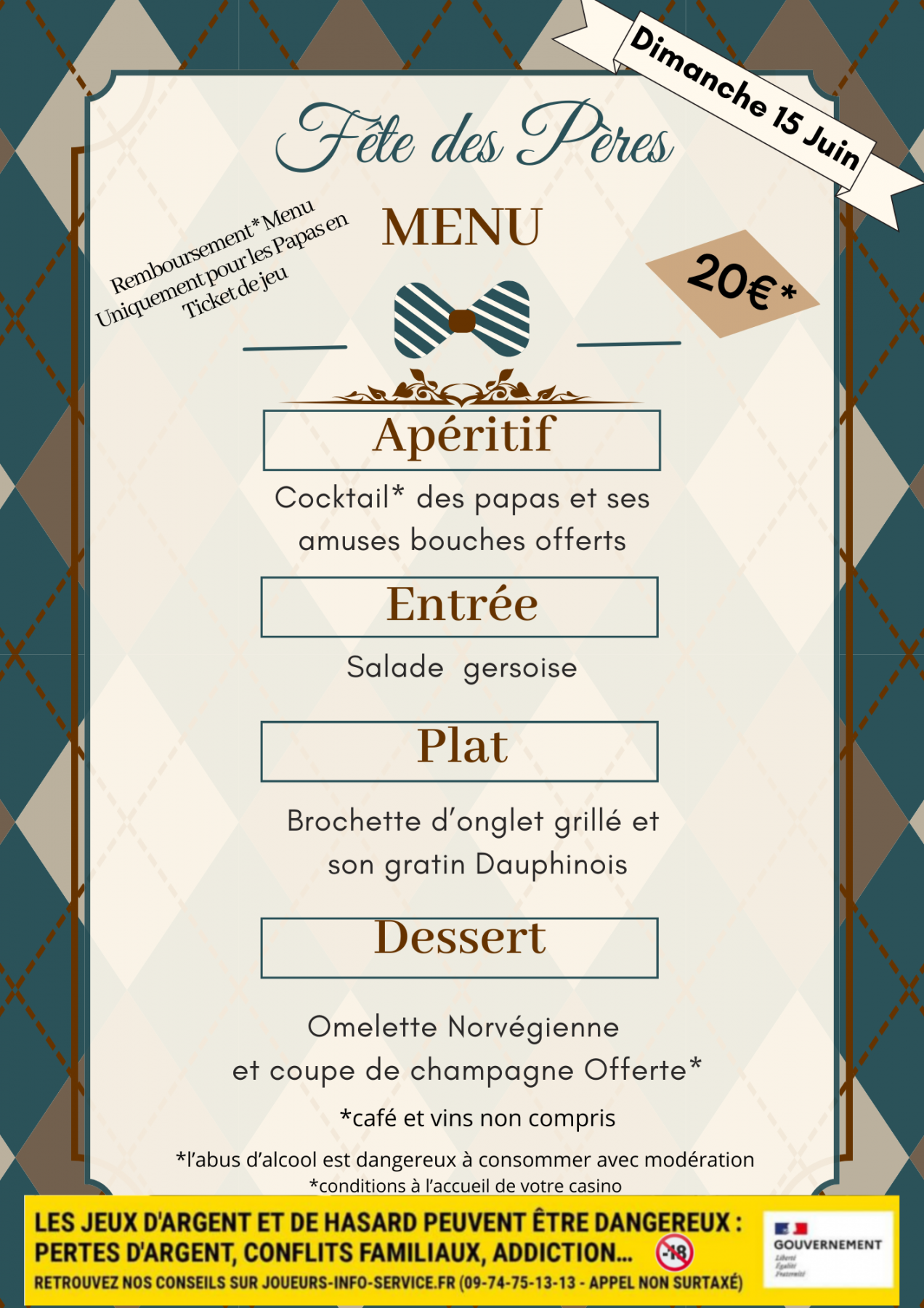 Menu Fête des Pères 