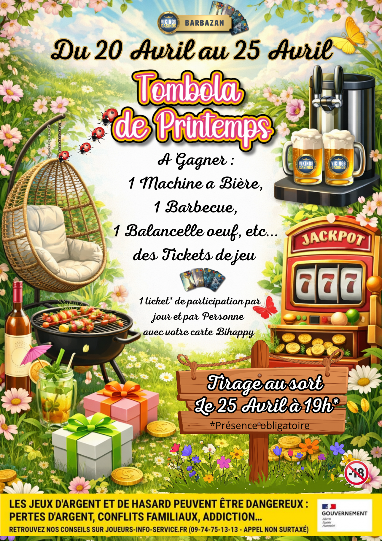 TOMBOLA DE PRINTEMPS AVEC VOTRE CARTE BIHAPPY