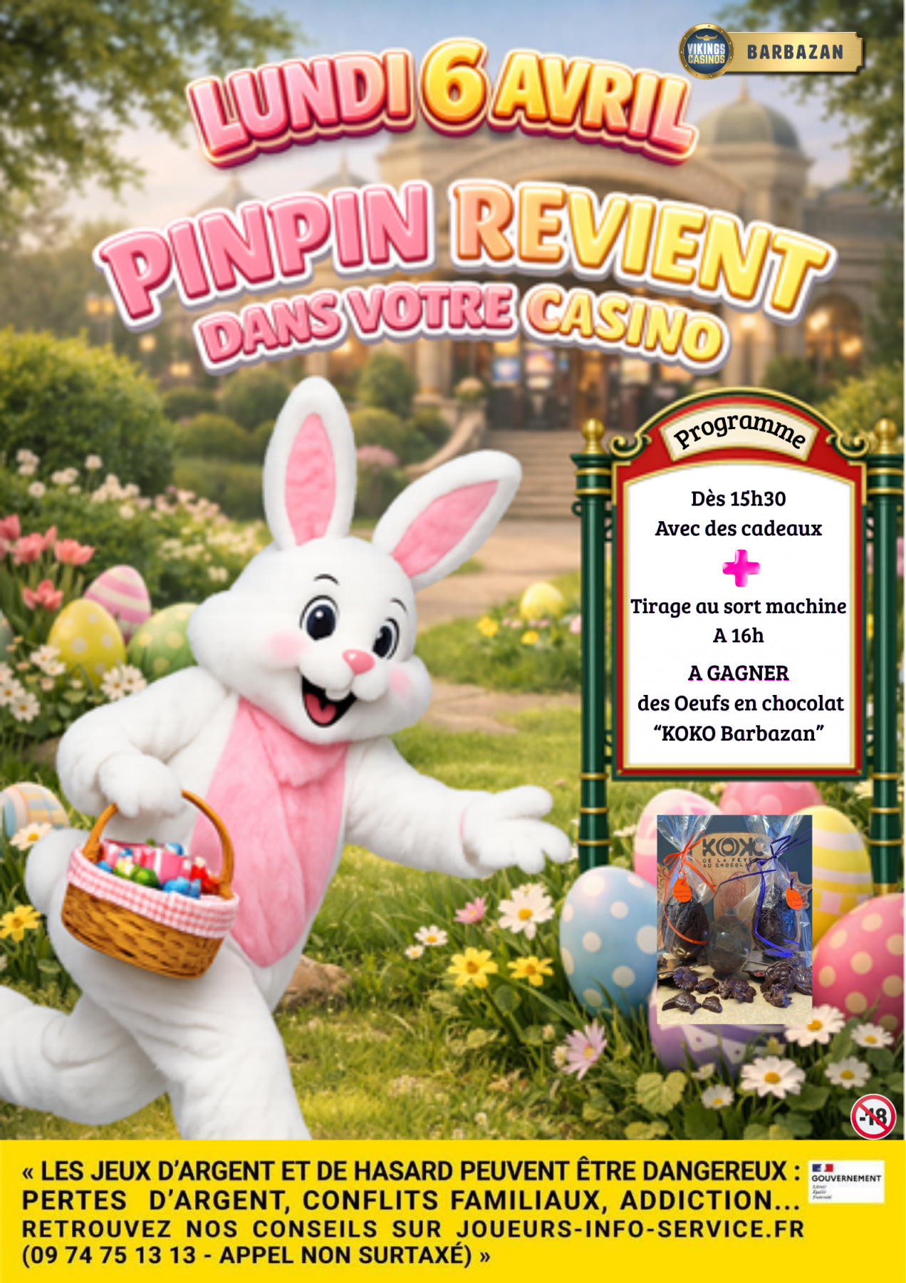 Visite de Pinpin dans votre Casino 