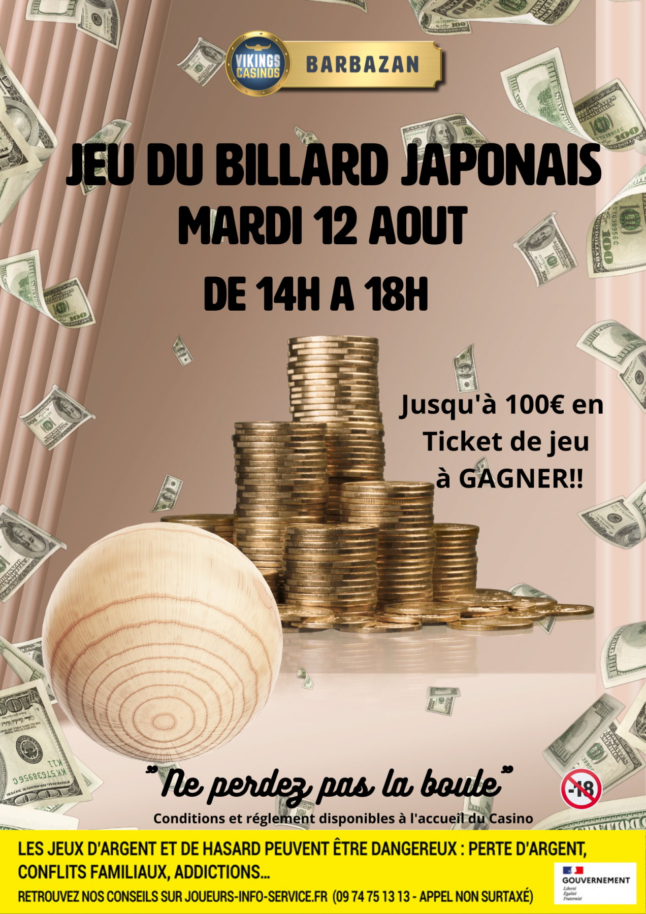 Jeu du billard japonais 