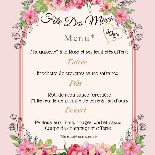 Menu Fête des Mères