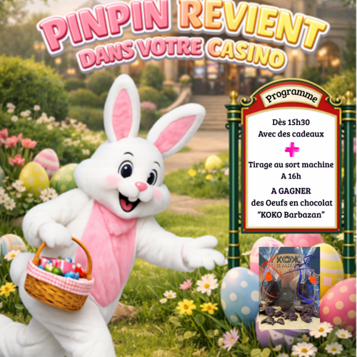 Visite de Pinpin dans votre Casino 