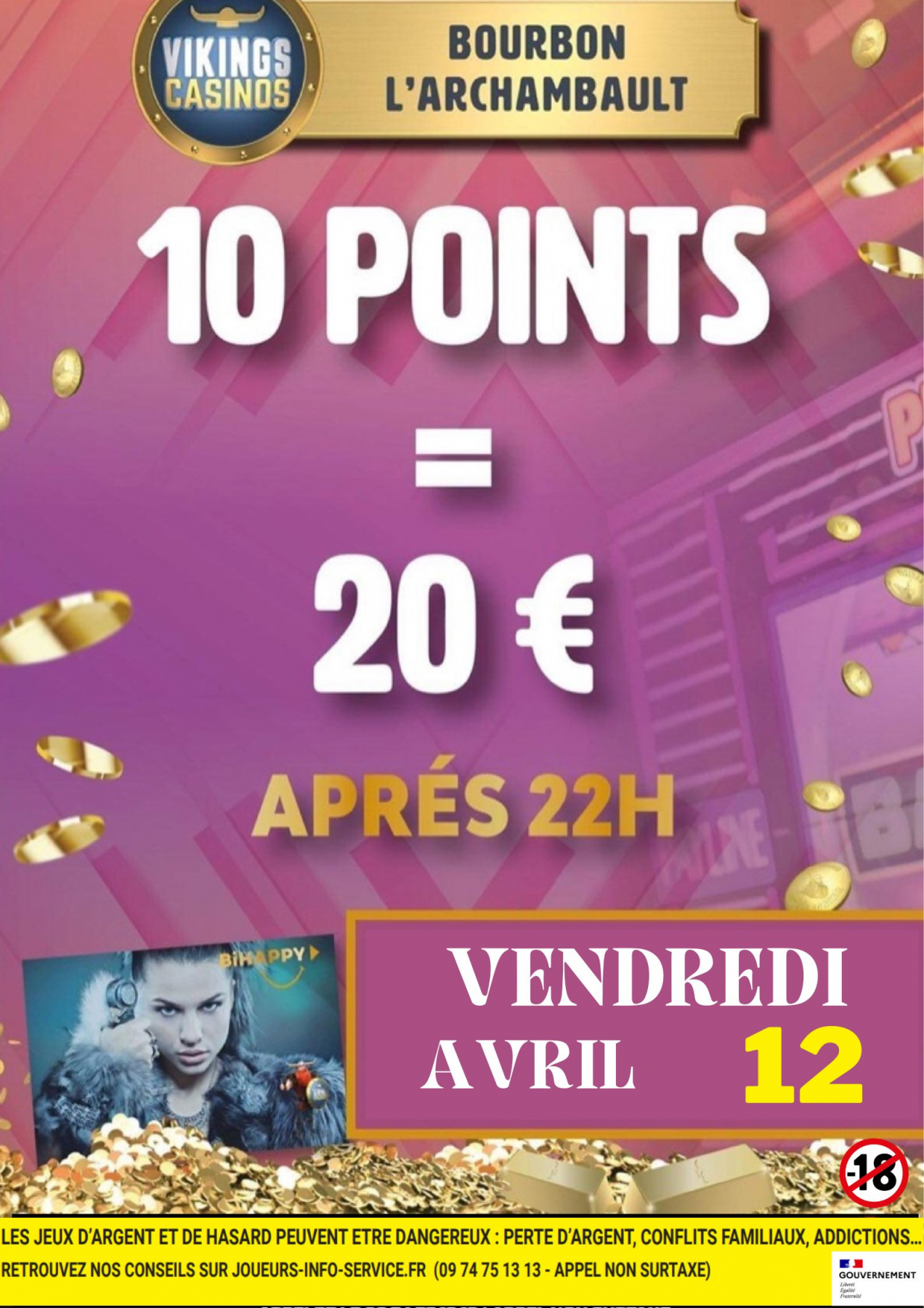 Night 10 points 20€ après 22h