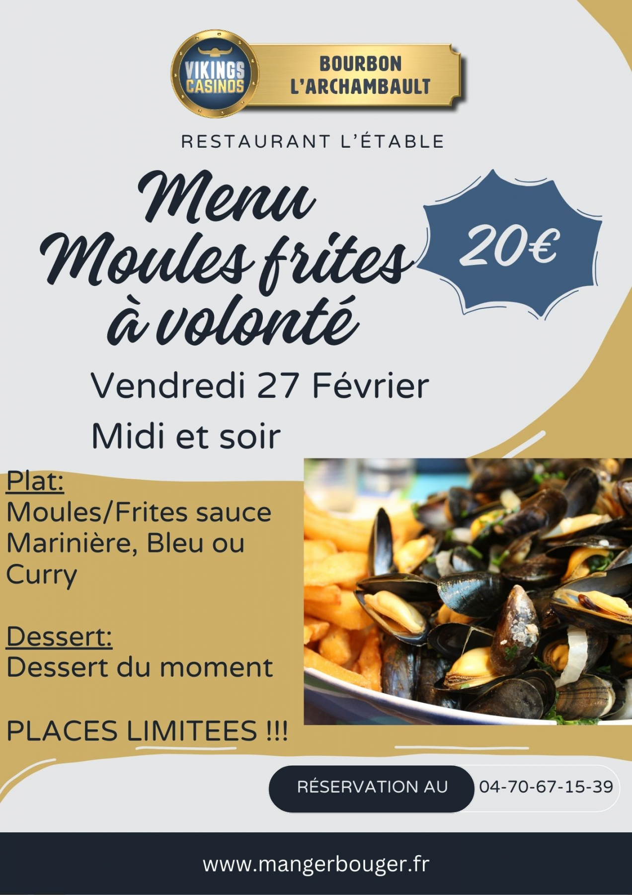 Menu Moules Frites