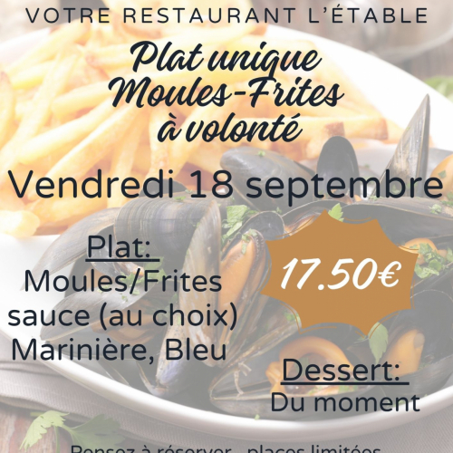 Menu Moules Frites