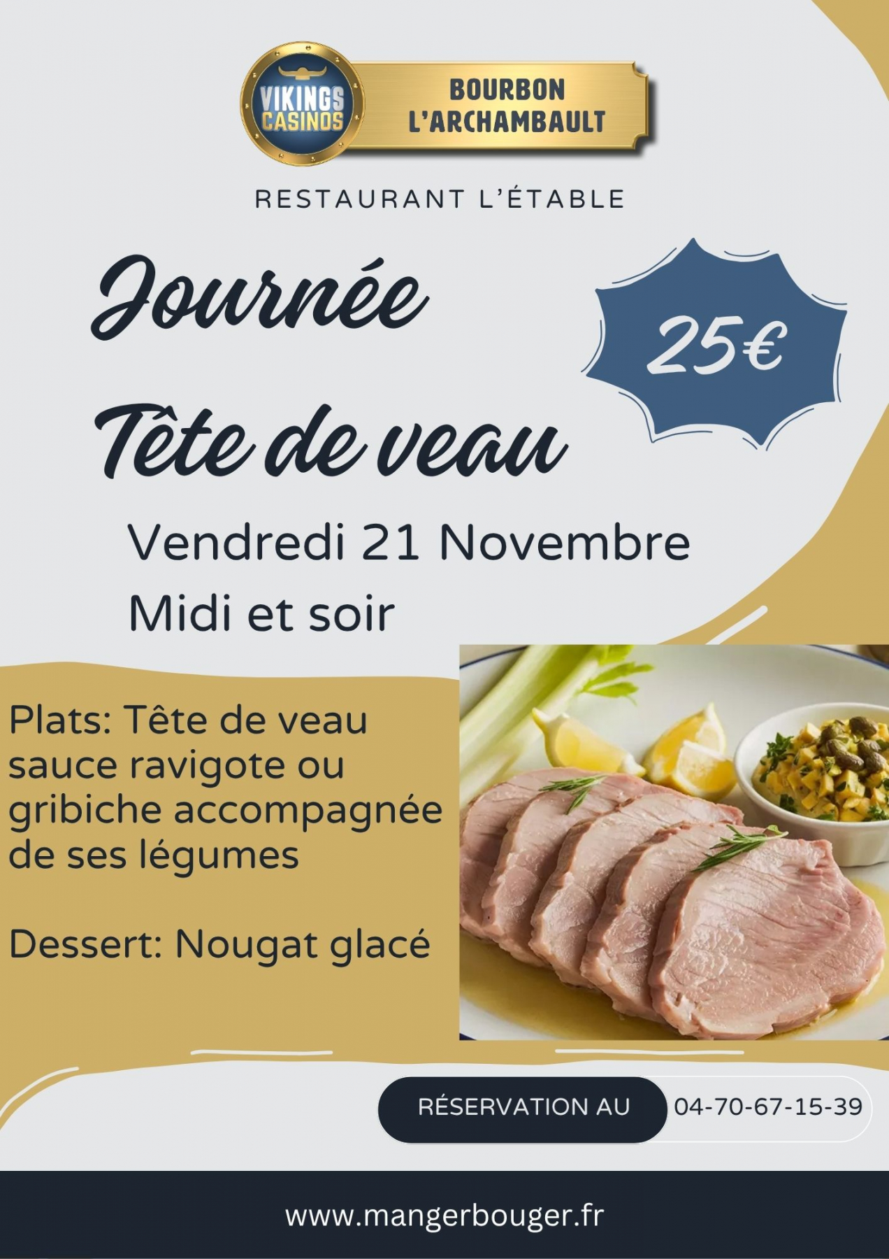 Menu Tête de veau