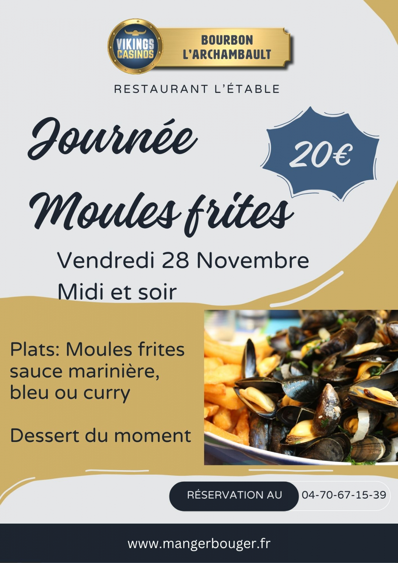 Menu Moules Frites