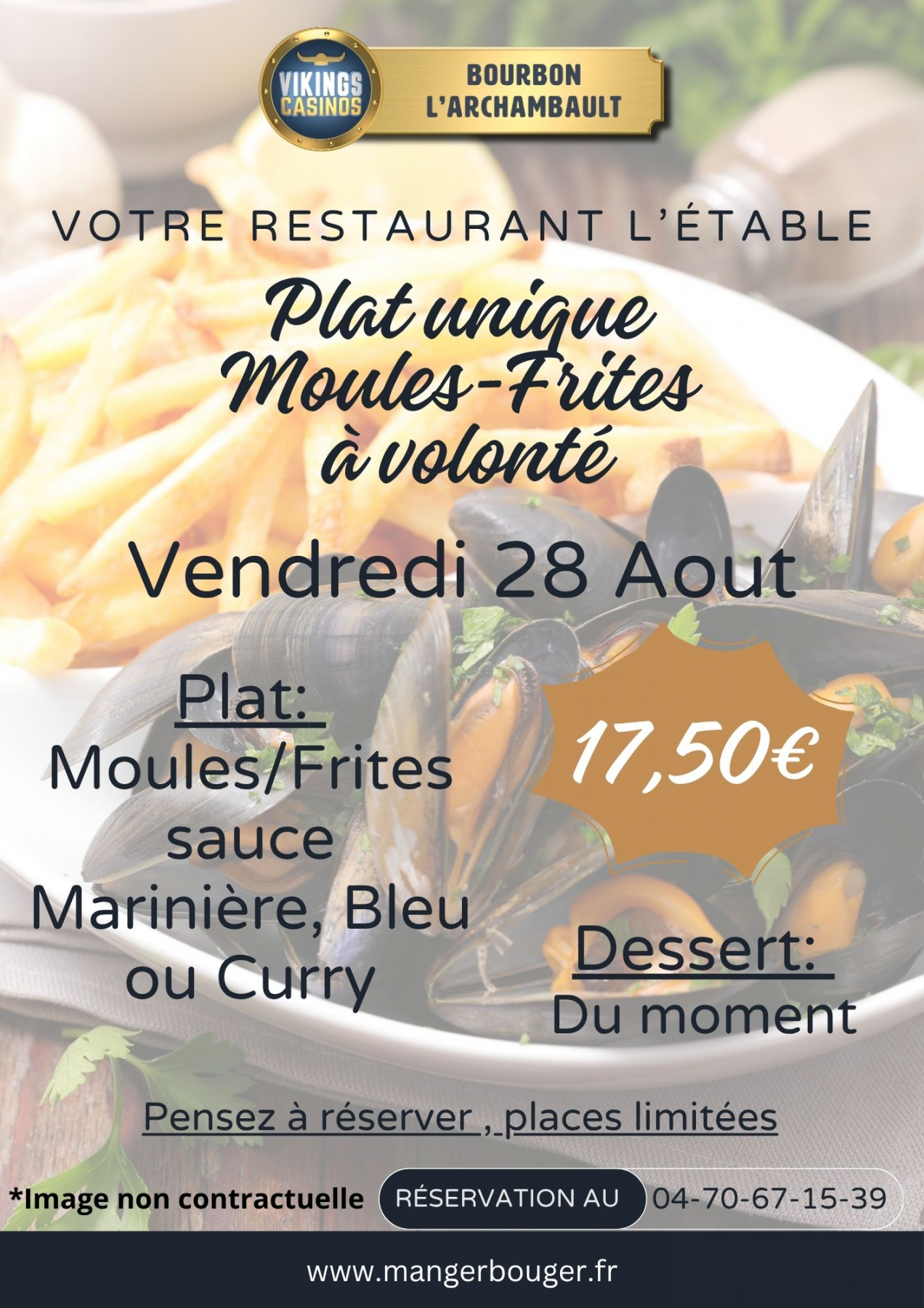Menu Moules Frites