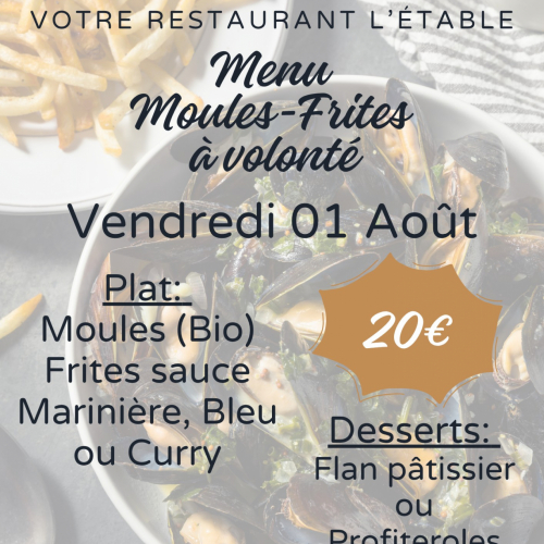 Menu Moules Frites