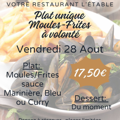 Menu Moules Frites