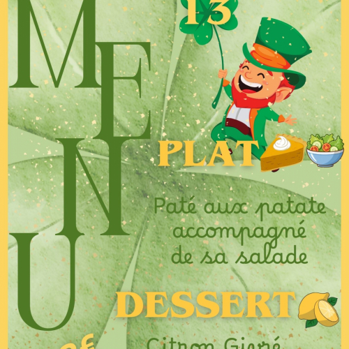 Menu spécial VENDREDI 13