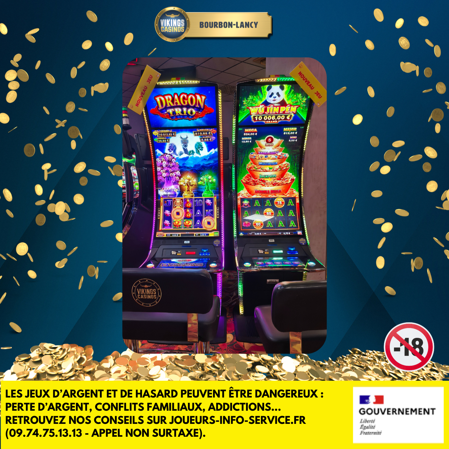 Nos nouvelles machines à sous sont arrivées