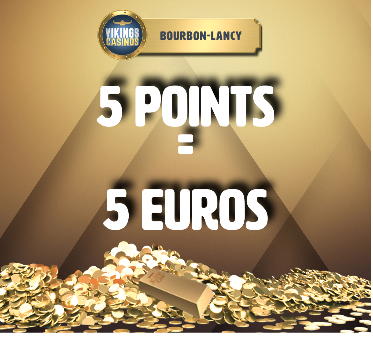 5 points collectés = 5 euros en ticket de jeu
