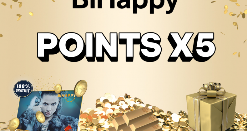Points Bihappy multipliés par cinq
