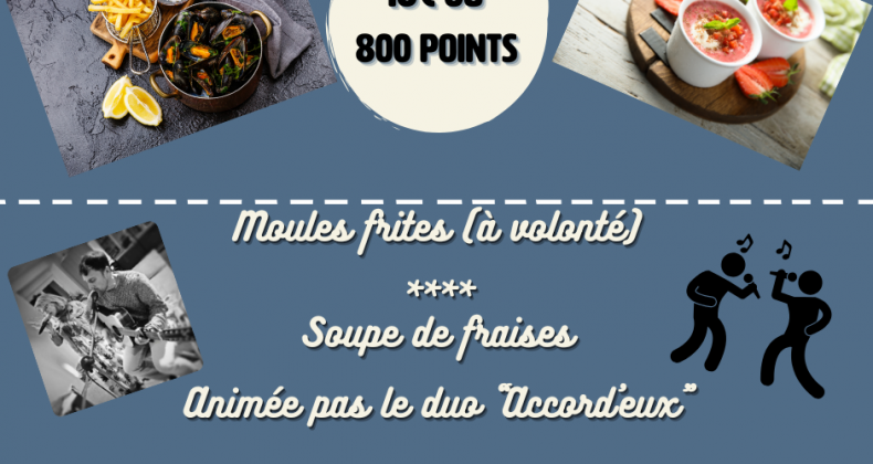 Moules frites à volonté
