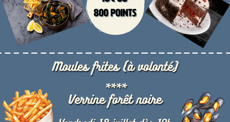Moules frites à volonté