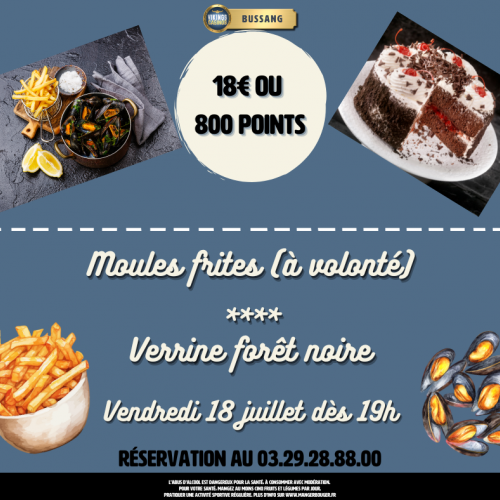 Moules frites à volonté