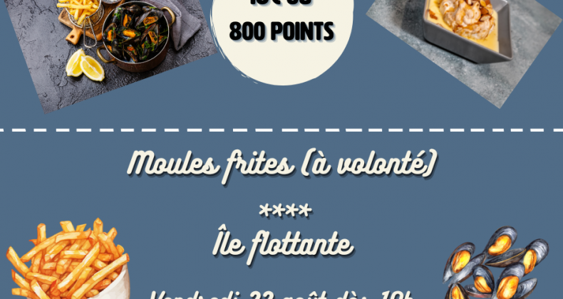 Moules frites à volonté