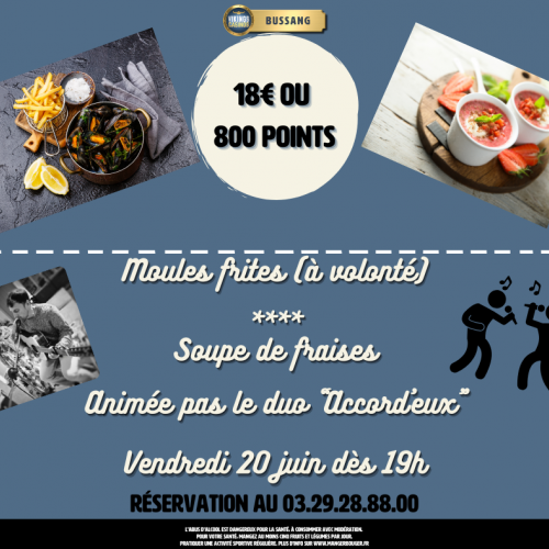 Moules frites à volonté