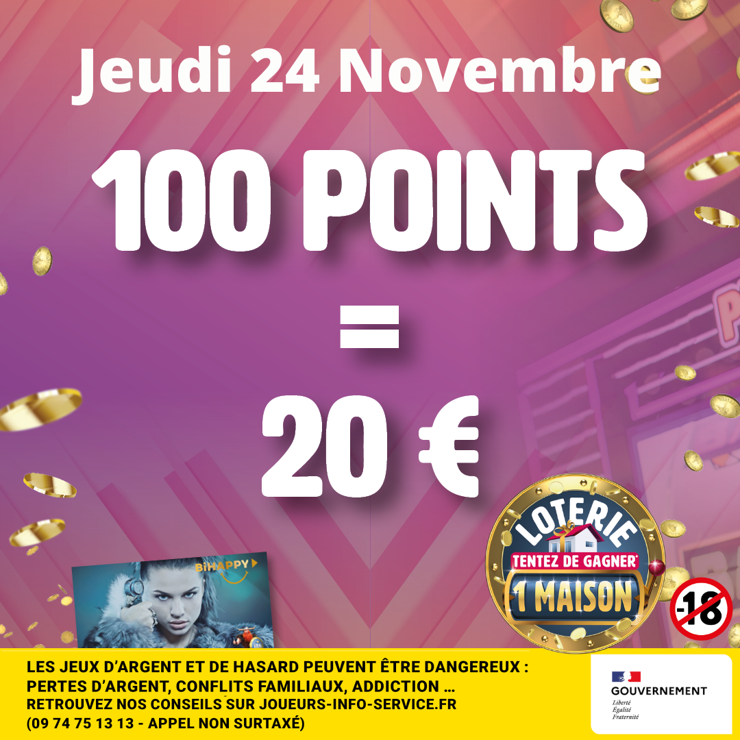 100 points = 20€