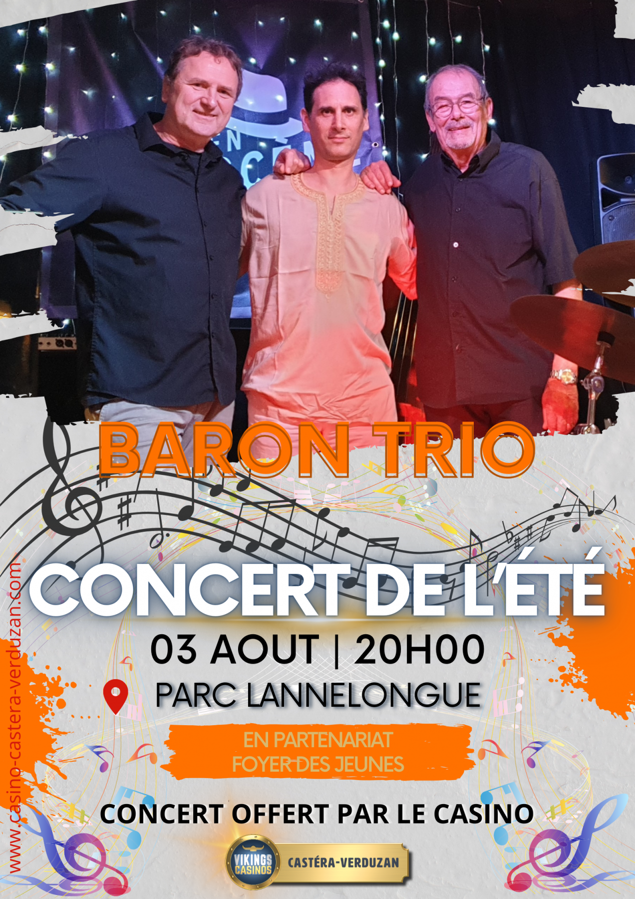 CONCERT DE L'ÉTÉ: BARON TRIO AU PARC LANNELONGUE