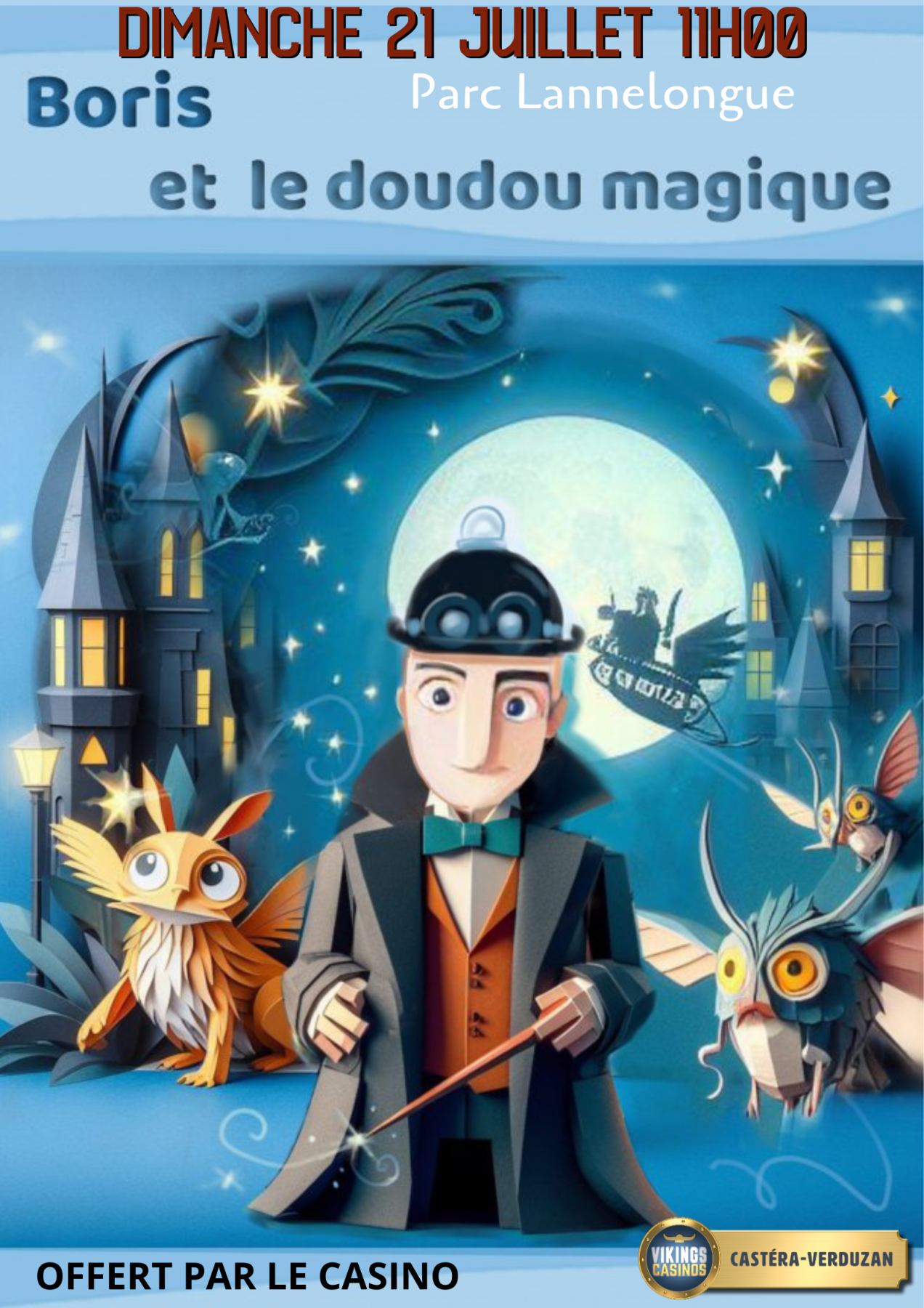 SPECTACLE MAGIE COMIQUE AVEC BORIS LAMY (parc Lannelongue)