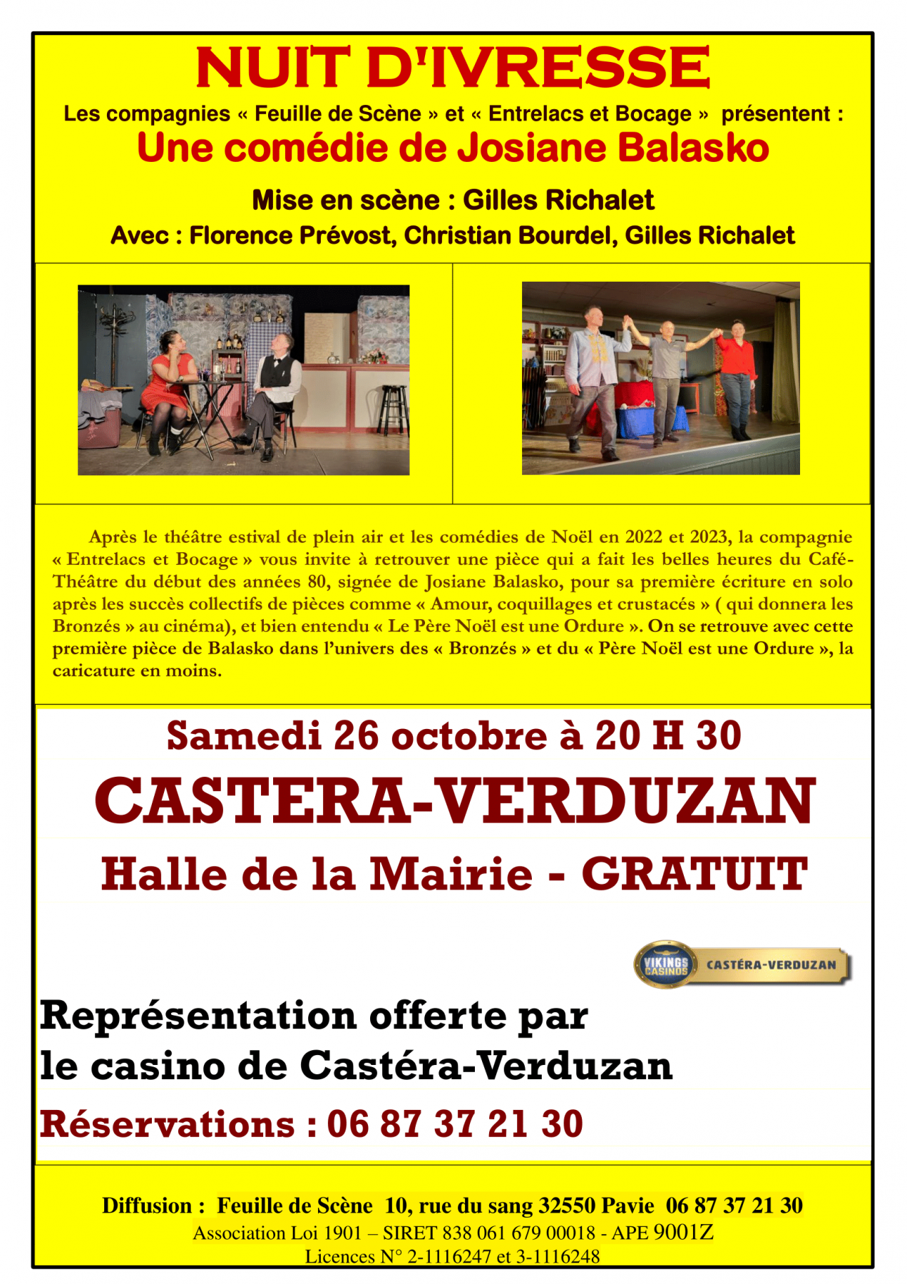 THEATRE: NUIT D'IVRESSE
