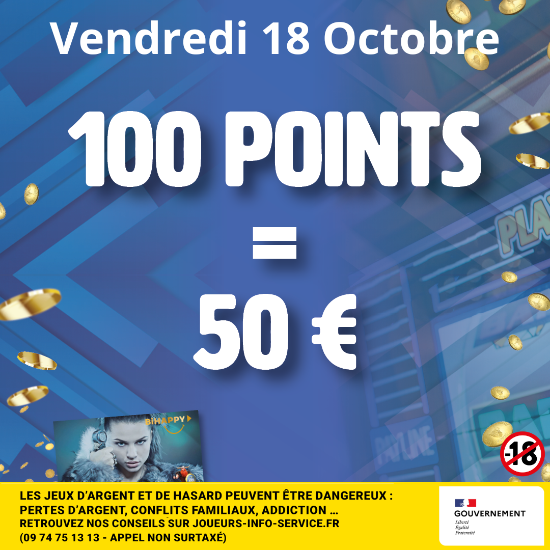 100 POINTS = 50€