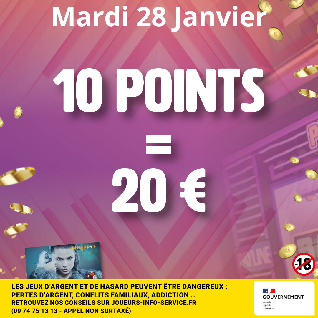 10 points = 20€