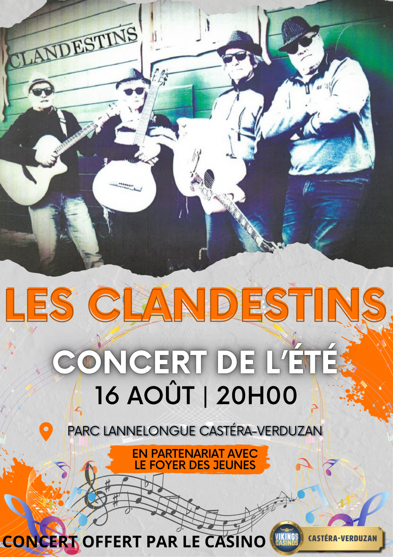 CONCERT DE L'ÉTÉ : LES CLANDESTINS