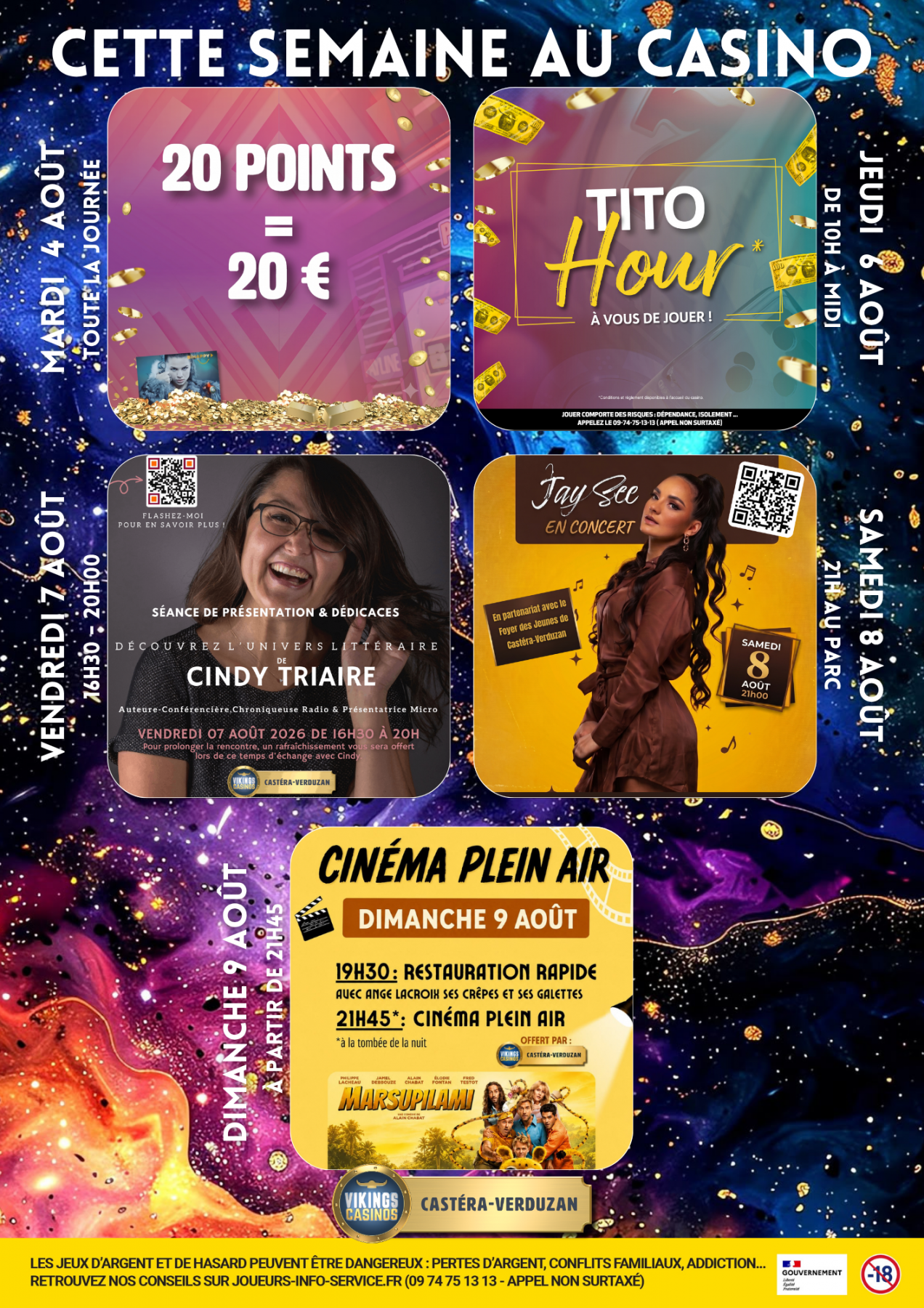 SEMAINE DU 3 AOÛT AU 9 AOÛT